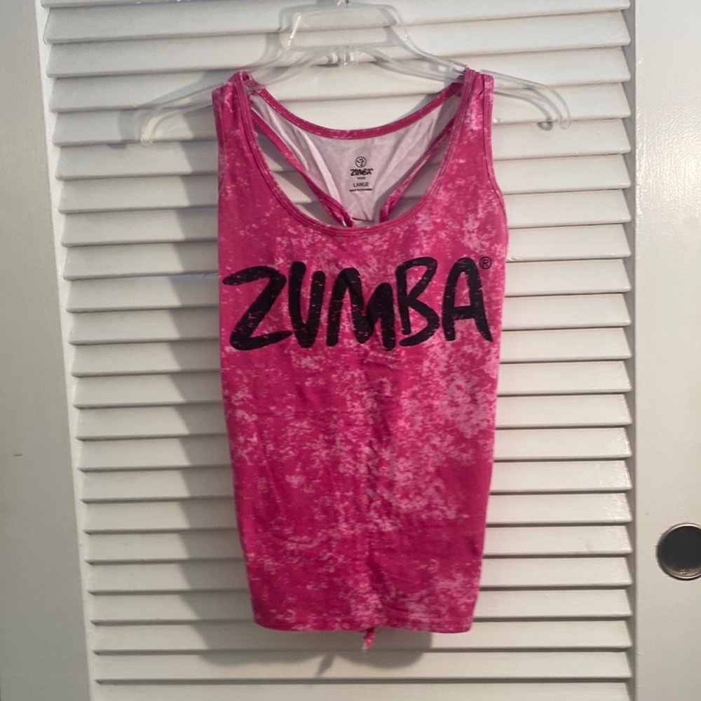 Zumba Fitness Pink Crushed Velvet Tank Top - Women's Activewear